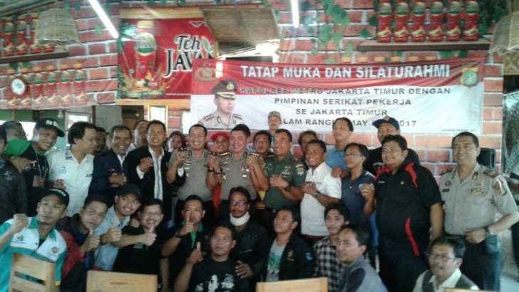 Kapolres Metro Jaktim Sambangi Serikat Pekerja Se-Jakarta Timur